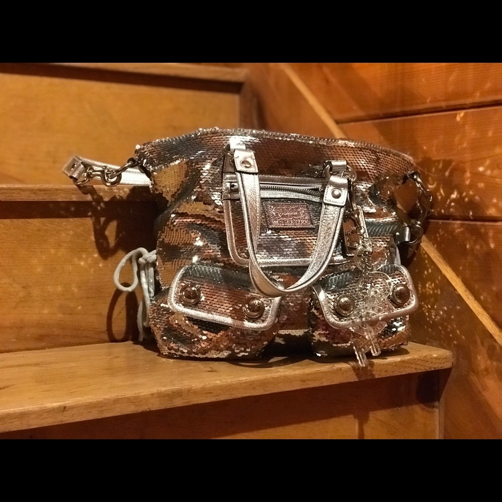 COACH sequin purse